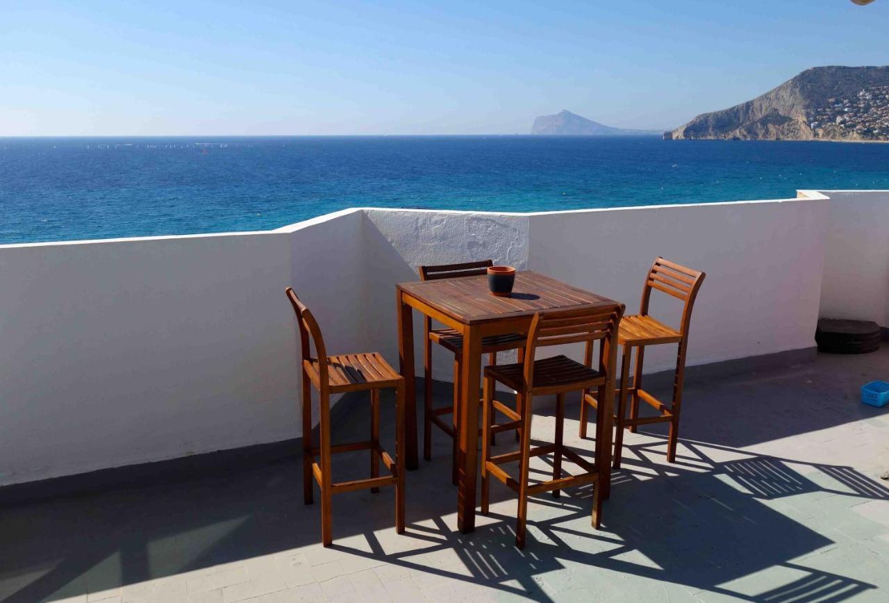 Ático Calpe primera línea de playa Exterior foto